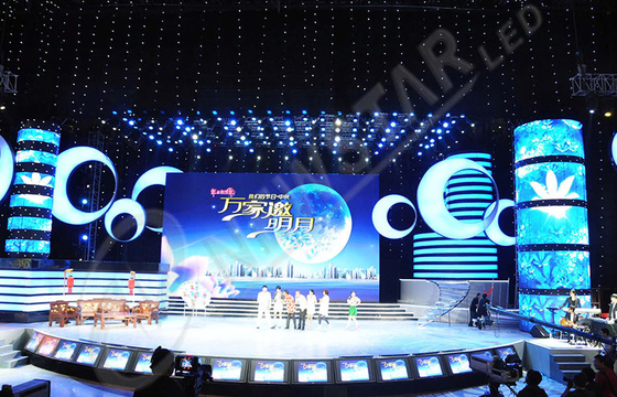 Flexible Big Screen Indoor SMD LED Display Panel , Stage Background Led Screen