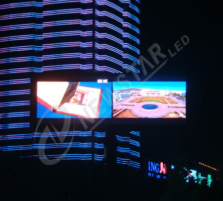 Độ sáng chống nước P10 Billboard LED Hiển thị ngoài trời 320mm x 160mm